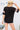 Trendy Leopard Print T-Shirt with Exposed Seam Rear View, Black Leopard