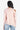Back view highlighting the elegant and trendy design of the cold shoulder knit top, Light Pink
