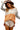 Apricot Color Block Leopard V-Neck Knit Top with a striking leopard print.
