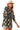 Side view of the black plaid shirt, showcasing the drop shoulder and slit design.