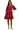 Model wearing the burgundy dress for a boho-chic outfit.