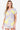 Fashionable woman in a vibrant floral print short sleeve t-shirt, perfect for any casual occasion, Color Lilac-Yellow