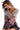 Oatmeal/Mauv/Marsala Color Block V-Neck Knit Top with contrast stitching.