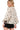 Back view of women's bow print blouse in Cream, highlighting the flattering design and structure.