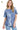 Women's Dusty Blue Tie-Dye T-Shirt – Casual Round Neck Style