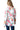 Back view of the floral tunic blazer, displaying its smooth, unlined back and stylish print.
