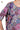 Close-up of printed pattern and round neckline, showing quality stitching.