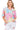 Women's multicolor floral collared half sleeve t-shirt with a relaxed fit.