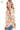 Side view of women's floral t-shirt, highlighting romantic puff sleeves and round neckline.