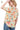 Back view of floral puff sleeve t-shirt, displaying smooth fabric and elegant fit.