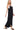 Side view of black wide-leg overalls, perfect for casual and versatile styling.
