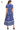 Back view of printed dress, showcasing elegant silhouette.
