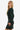 Side profile of the forest Ruched Detail Bodycon Mini Dress, highlighting its flattering silhouette.