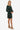 Model wearing the forest green Ruched Detail Bodycon Mini Dress, showcasing the figure-hugging fit.