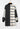 Back view of Striped Patchwork Mini Dress showing its seamless patchwork stripes and chic silhouette.