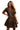 Model wearing the tie back leopard print dress and minimal jewelry for a chic look.