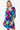 Stylish Printed V-Neck Mini Dress Front View.