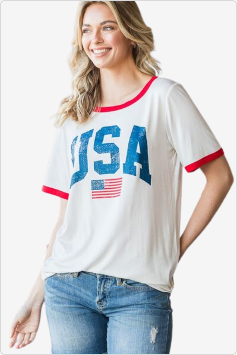 Comfortable and Patriotic USA Themed T-Shirt