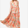 Stunning floral ruffled tiered maxi cami dress for an elegant look
