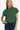 Chic Mock Neck Short Sleeve Cropped Sweater Front View.
