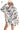 Back view of high-low button-up shirt, highlighting structured fit.