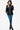 Women's black puffer jacket with a zip-up front and stylish hood.