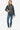 Modern women's charcoal PU leather jacket with zip-up mock neck and quilted accents.