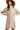 Women's color block turtleneck sweater dress – chic and cozy taupe knit design.