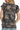 Back view of landscape print French terry top with whimsical pattern.