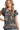 Back view of landscape print French terry top with whimsical pattern.