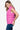 Side view of Women's Rose Violet Zip-Up Vest, highlighting the turtleneck and pockets.