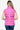 Back view of Women's Rose Violet Turtleneck Vest, showing the structured design.