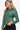 Side view of a women's Sage faux leather hooded jacket with sleek zipper details.