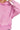 Close-up of mauve acid wash cropped hoodie fabric texture and ribbed hem detail, studio lighting