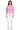 Model wearing bright mauve oversized t-shirt with crinkle texture and drop fit