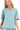 Women's Acid Washed Tee and Shorts Set - Casual Summer Style