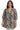 Main view of brown mix boho floral mini dress with balloon sleeves and ruffled hem.