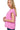 Side view of cap sleeve tee in mauve showing relaxed silhouette and soft cotton knit