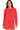 Main view of ruby ribbed set with long sleeve top and drawstring shorts