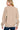 Back view of ash mocha fleece sweatshirt with dropped shoulders and straight hem