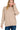 Front view of ash mocha sweatshirt with long sleeves and clean hemline