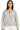 Main view of heather grey jacquard jacket with zip front and textured finish