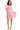 Model wearing a Jacquard checker dress with smocked bodice and tiered frill design