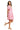 Side view of model wearing Jacquard Checker Dress with smocked bodice and tiered design