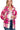 Model front view of plaid fleece shacket with buttoned chest pockets