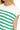 Side view of sweater vest with boxy fit, side slit, and ribbed hem.