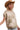 Side view of olive ivory sweater vest