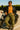 Leaning on motorcycle in textured cotton-blend shirt with cargo pants and boots, parking lot, midday