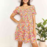 Floral Mini Dress with Sweetheart Neckline