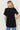 Back View of Round Neck Graphic T-Shirt, Black